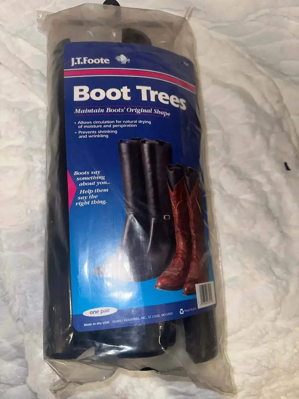J.T. Foote Plastic Boot Trees One Pair for Calf & Tall Boots